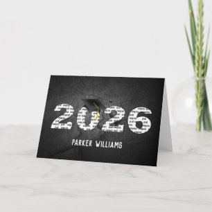 Black 2025 Graduation Cap on Black Rock Karte