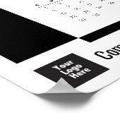 Black 2026 Corporate Wall Calendar Poster (Ecke)