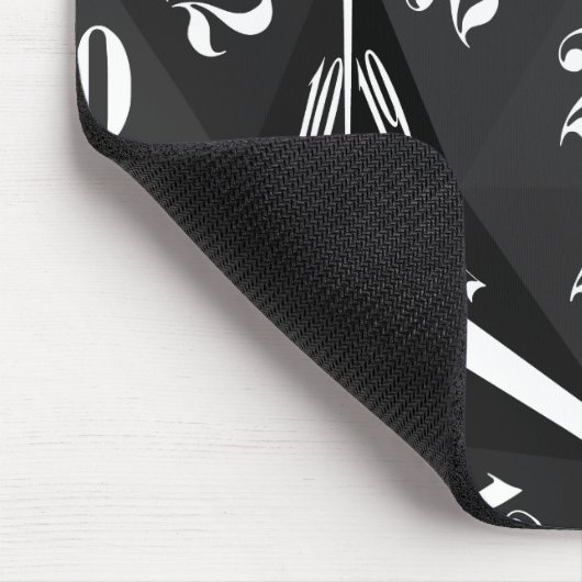 Black-20-Sided-Dice-Pattern Mousepad (Ecke)