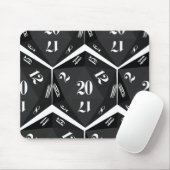 Black-20-Sided-Dice-Pattern Mousepad (Mit Mouse)