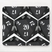 Black-20-Sided-Dice-Pattern Mousepad (Vorne)