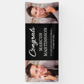 Black 2 Foto Moderner Glückwunsch Abschluss Banner (Vertikal)