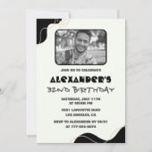 Black 32. Geburtstag Einladungen Männer Einfaches (Vorderseite)