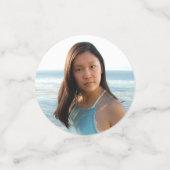 Black 3 Foto Abschluss Gold Glitzer Script Cap Konfetti (Klein Vorderseite)