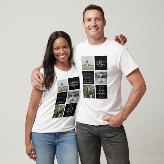 Black 3-Foto Fun Boxes Class Year T-Shirt (Unisex)