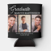 Black 3 Foto Graduate Abschluss Dosenkühler (Vorderseite)