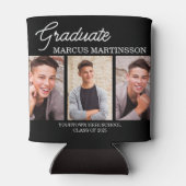 Black 3 Foto Graduate Abschluss Dosenkühler (Rückseite)