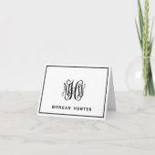 Black 3 Ursprüngliches Vine Script Monogram DIY BG (Vorderseite)