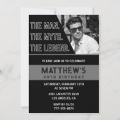 Black 40. Geburtstag Einladungen The Man The Legen (Vorderseite)