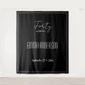 Black 40 und fabelhafte persönliche Text Hintergru Wandteppich (Vorderseite)