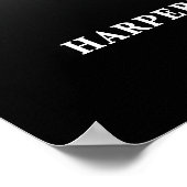 Black 40th Birthday Party Welcome Sign Poster (Ecke)