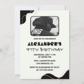 Black 47. Geburtstag Einladungen Männer Einfaches (Vorderseite)