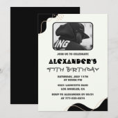 Black 47. Geburtstag Einladungen Männer Einfaches (Vorne/Hinten)