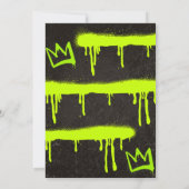 Black 48. Geburtstag Einladungen Männer Graffiti P (Rückseite)