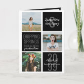 Black 4-Foto Fun Boxes Abschluss Einladung (Vorderseite)