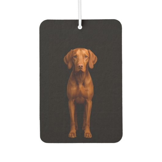 Black 4 Luxe Car Air Fresheners, Agile Vizsla Dog Autolufterfrischer (Vorderseite)