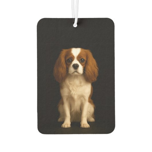 Black 4 Luxe Car Air Fresheners Cavalier Spaniel Autolufterfrischer (Rückseite)