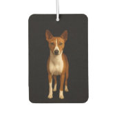 Black 4 Luxe Car Air Fresheners, Classy Basenji Autolufterfrischer (Vorderseite)