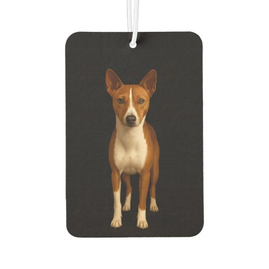 Black 4 Luxe Car Air Fresheners, Classy Basenji Autolufterfrischer (Rückseite)