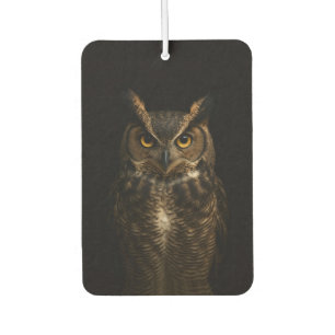 Black 4 Luxe Car Air Fresheners, Golden Eye Owl Autolufterfrischer