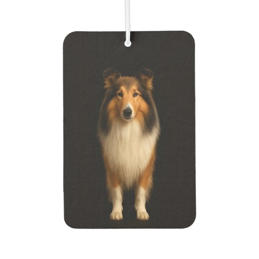 Black 4 Luxe Car Air Fresheners, Loyal Collie Dog Autolufterfrischer (Vorderseite)