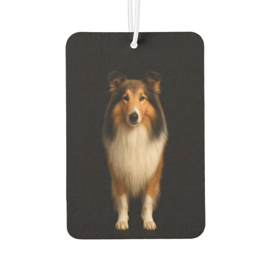 Black 4 Luxe Car Air Fresheners, Loyal Collie Dog Autolufterfrischer (Rückseite)