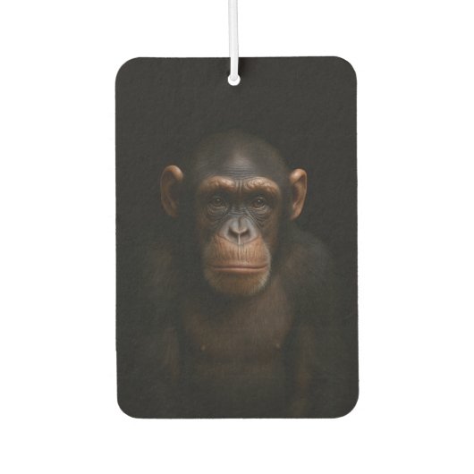 Black 4 Luxe Car Air Fresheners, Serene Chimpanzee Autolufterfrischer (Vorderseite)