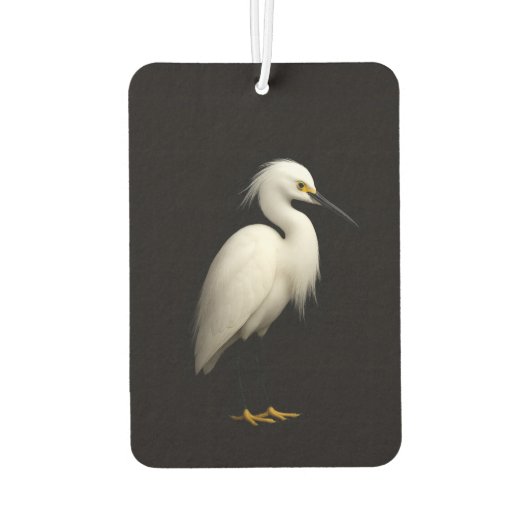 Black 4 Luxe Car Air Fresheners, Snowy Egret Autolufterfrischer (Rückseite)