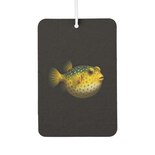 Black 4 Luxe Car Air Fresheners, Yellow Putterfish Autolufterfrischer (Vorderseite)