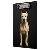 Black 4 Luxe Clipboard, Bold Dogo Argentino Klemmbrett (Links)