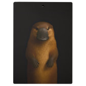 Black 4 Luxe Clipboard, Elegant Platypus Klemmbrett (Rückseite)