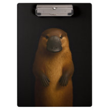 Black 4 Luxe Clipboard, Elegant Platypus