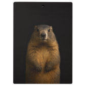 Black 4 Luxe Clipboard, Fluffy Marmot Klemmbrett (Rückseite)