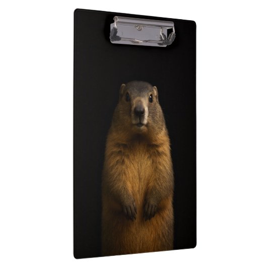 Black 4 Luxe Clipboard, Fluffy Marmot Klemmbrett (Rechts)