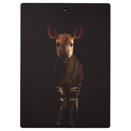 Black 4 Luxe Clipboard, Forest Okapi Klemmbrett (Rückseite)