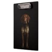 Black 4 Luxe Clipboard, German Pointer Dog Klemmbrett (Links)