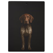 Black 4 Luxe Clipboard, German Pointer Dog Klemmbrett (Rückseite)
