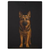 Black 4 Luxe Clipboard, German Shepherd Dog Klemmbrett (Rückseite)