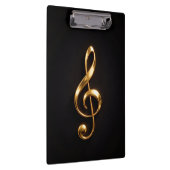 Black 4 Luxe Clipboard, Golden Treble Clef Klemmbrett (Rechts)