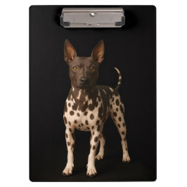 Black 4 Luxe Clipboard, Hairless Terrier Dog Klemmbrett
