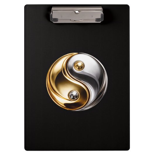 Black 4 Luxe Clipboard, Harmony Yin Yang Klemmbrett (Vorderseite)