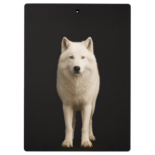 Black 4 Luxe Clipboard, Ivory Arctic Wolf Klemmbrett (Rückseite)