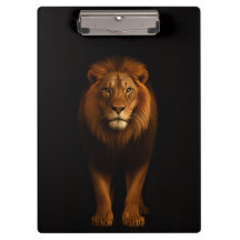 Black 4 Luxe Clipboard, Majestic Lion