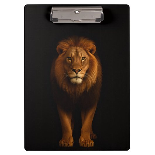 Black 4 Luxe Clipboard, Majestic Lion Klemmbrett (Vorderseite)