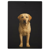 Black 4 Luxe Clipboard, Minimalist Labrador Klemmbrett (Rückseite)