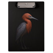 Black 4 Luxe Clipboard, Reddish Egret Klemmbrett (Vorderseite)
