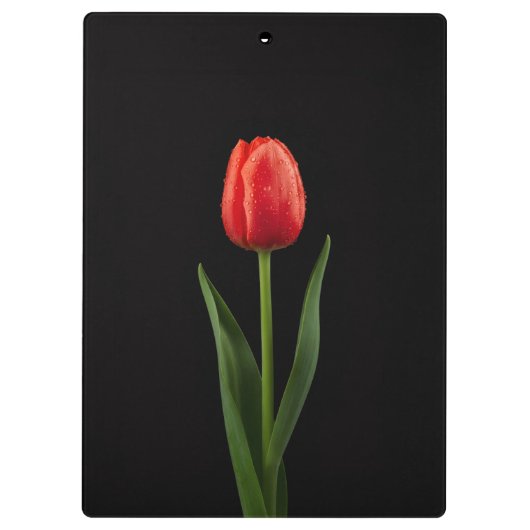 Black 4 Luxe Clipboard, Ruby Red Tulip Klemmbrett (Rückseite)