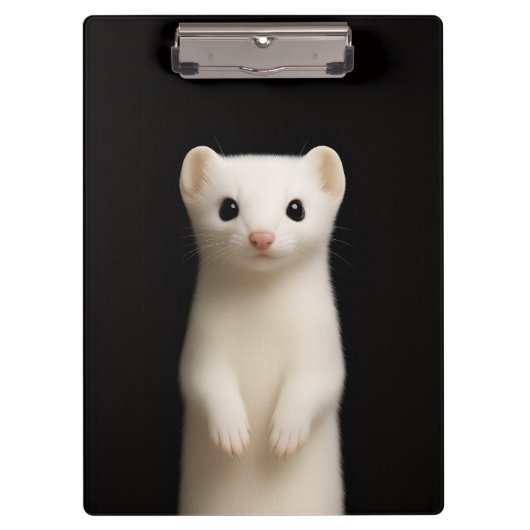 Black 4 Luxe Clipboard, Stylish Ermine Klemmbrett (Vorderseite)