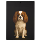 Black 4 Luxe Clipboard, Sweet Cavalier Spaniel Klemmbrett (Rückseite)