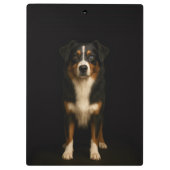 Black 4 Luxe Clipboard, Wise Australian Shepherd Klemmbrett (Rückseite)